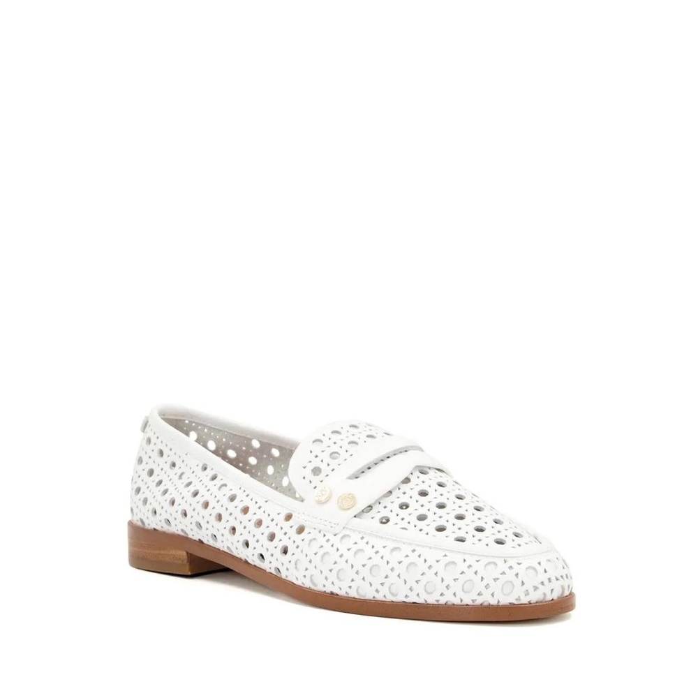 Dune London Glimmered Laser Cut Loafer ‎ In White Size 38 - Picture 11 of 15